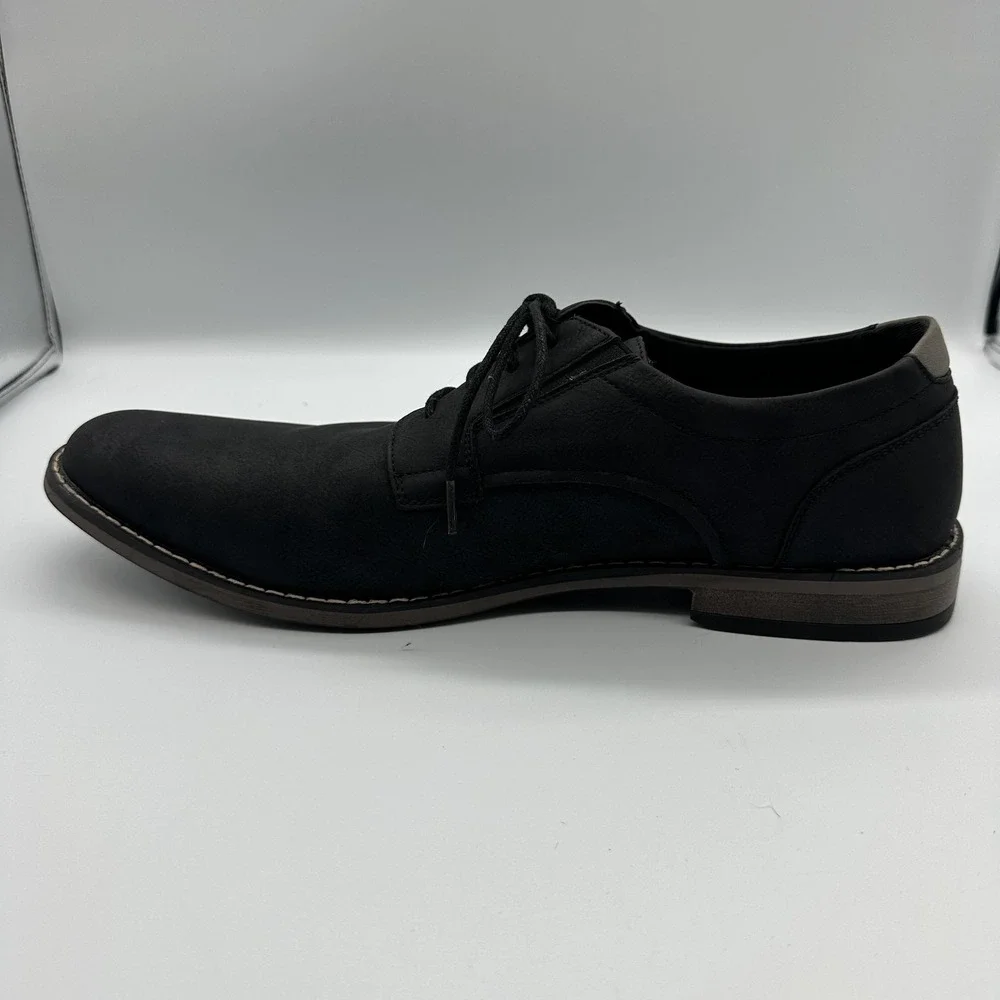 Perry Ellis Portfolio Clover Shoes Mens Size 13 Black‎ Synthetic Derby Dress